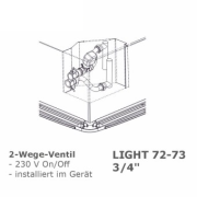 2 Wege Ventilbaugruppe 3/4", LIGHT 72-73, intern, installiert